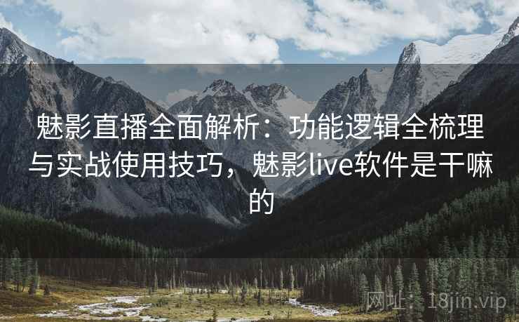 魅影直播全面解析:功能逻辑全梳理与实战使用技巧,魅影live软件是干嘛的 魅影直播全面解析:功能逻辑全梳理与实战使用技巧,魅影live软件是干嘛的