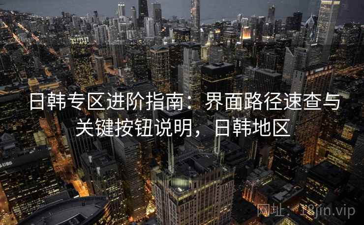 日韩专区进阶指南：界面路径速查与关键按钮说明，日韩地区