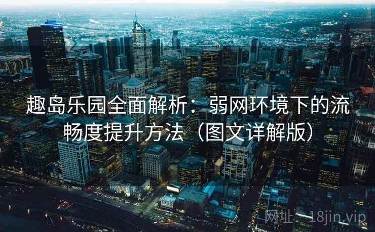 趣岛乐园全面解析：弱网环境下的流畅度提升方法（图文详解版）