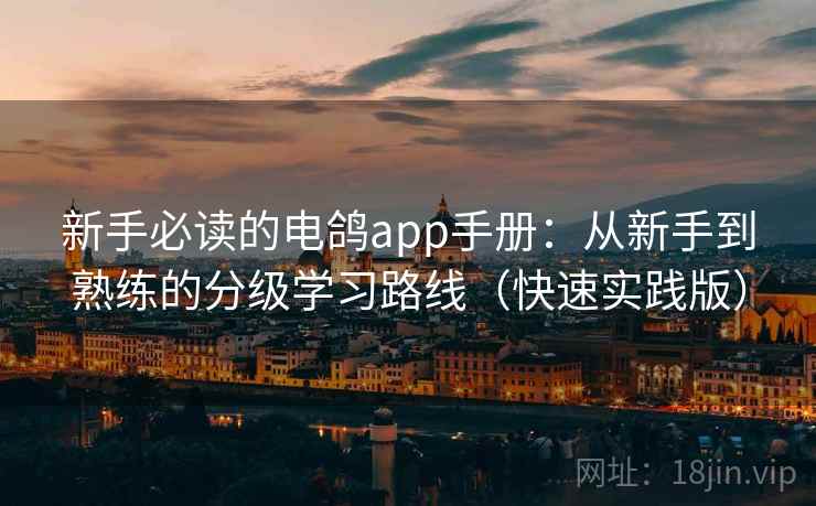 新手必读的电鸽app手册:从新手到熟练的分级学习路线(快速实践版) 新手必读的电鸽app手册:从新手到熟练的分级学习路线(快速实践版)