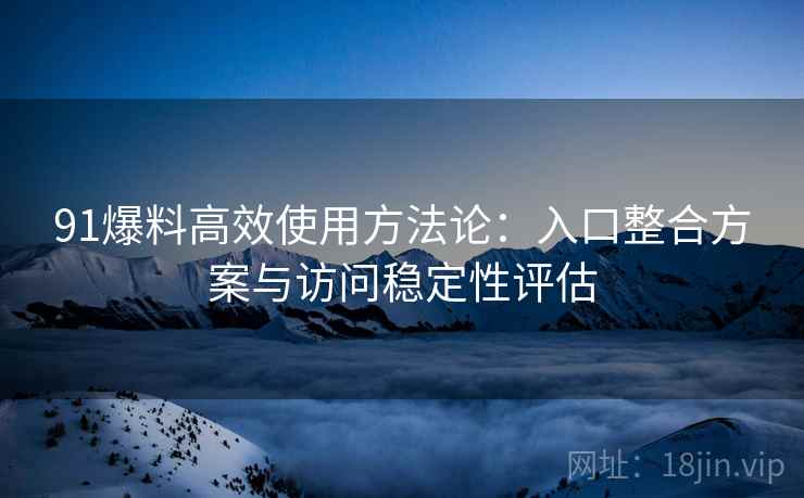 91爆料高效使用方法论:入口整合方案与访问稳定性评估 91爆料高效使用方法论:入口整合方案与访问稳定性评估