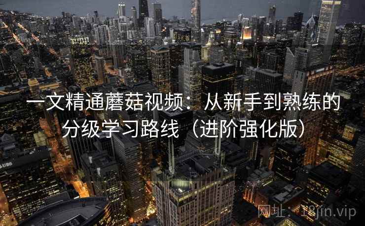 一文精通蘑菇视频：从新手到熟练的分级学习路线（进阶强化版）