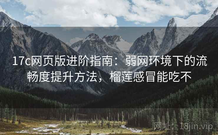 17c网页版进阶指南：弱网环境下的流畅度提升方法，榴莲感冒能吃不
