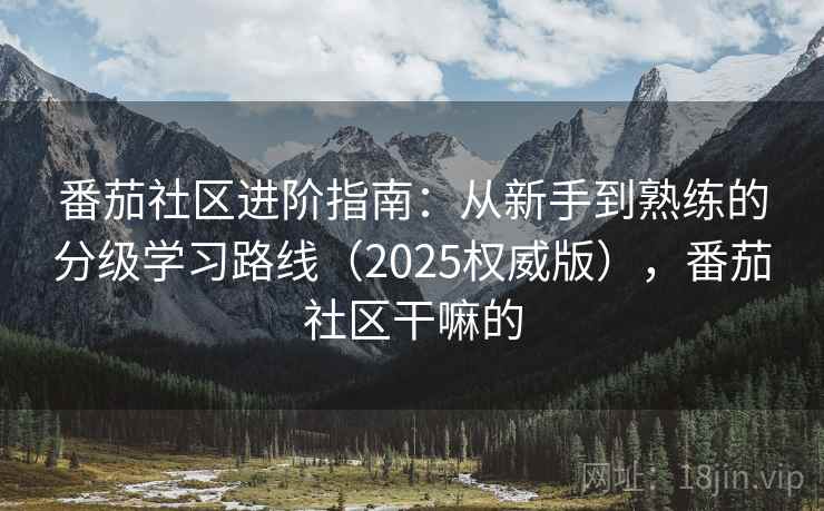 番茄社区进阶指南：从新手到熟练的分级学习路线（2025权威版），番茄社区干嘛的
