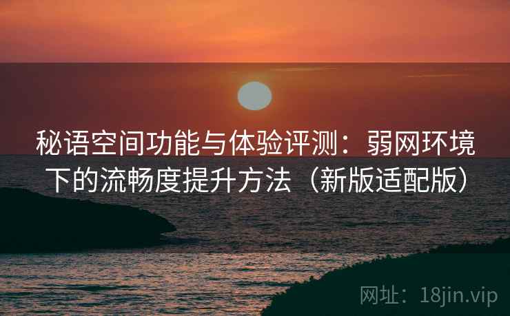 秘语空间功能与体验评测：弱网环境下的流畅度提升方法（新版适配版）