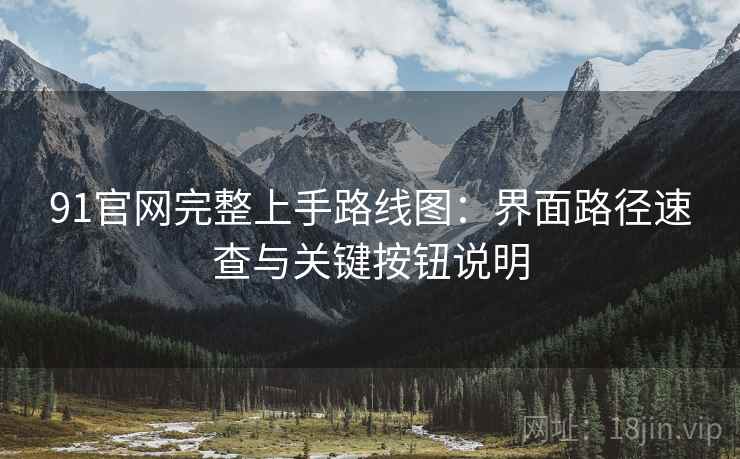 91官网完整上手路线图：界面路径速查与关键按钮说明
